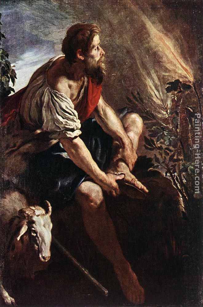 Moses before the Burning Bush painting - Domenico Feti Moses before the Burning Bush art painting